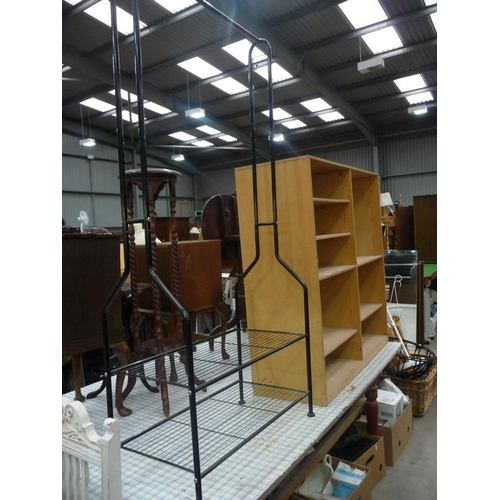 3361 - Pine Bookcase and Clothes Rail