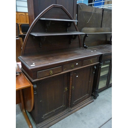 3388 - Oak Gothic Revival Dresser