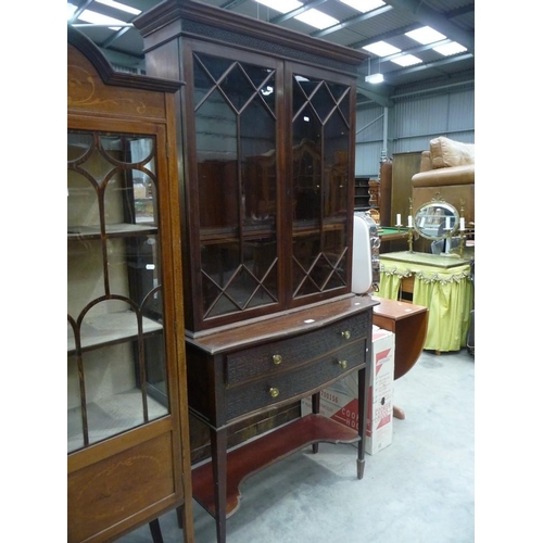 3396 - Edwardian Mahogany Bookcase on Base