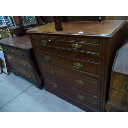 3418 - Edwardian Mahogany Two Over Three Drawer Chest