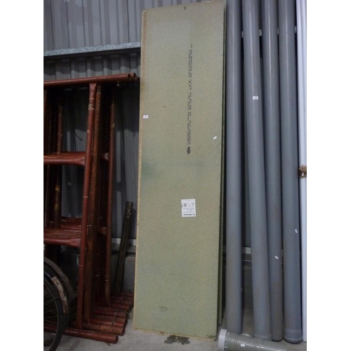 3441 - Seven Chip Board Tongue and Groove Panels, 240cm x 63cm approx