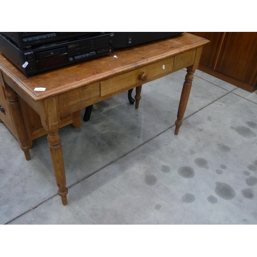 3463 - Victorian Pine Side Table with Drawer