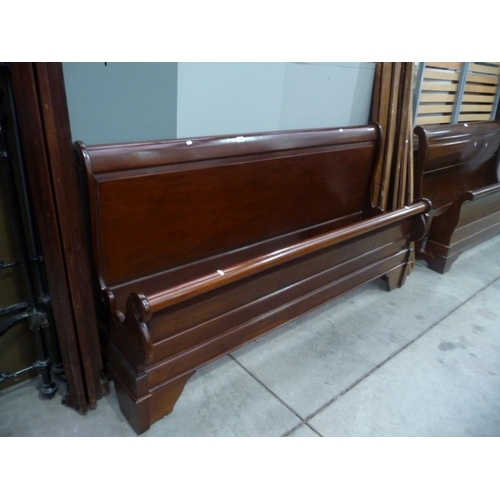 3490 - Mahogany Superking Sleigh Bed