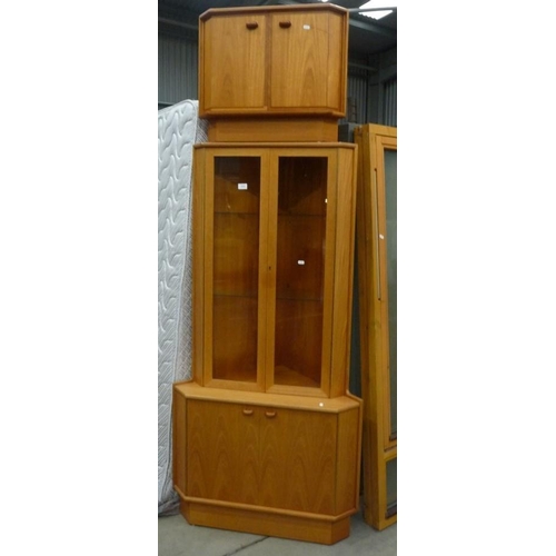 3493 - Two Teak Corner Cabinets