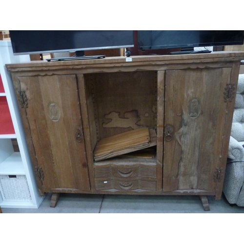 3531 - Carved Oak Bookcase