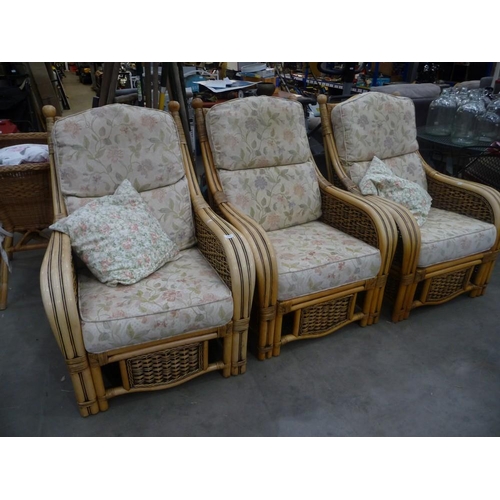 3547 - Three Bamboo Conservatory Chairs