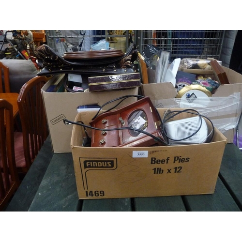 3553 - Five Boxes, Collectors Plates, Gift Sets, Paraffin Lamp etc