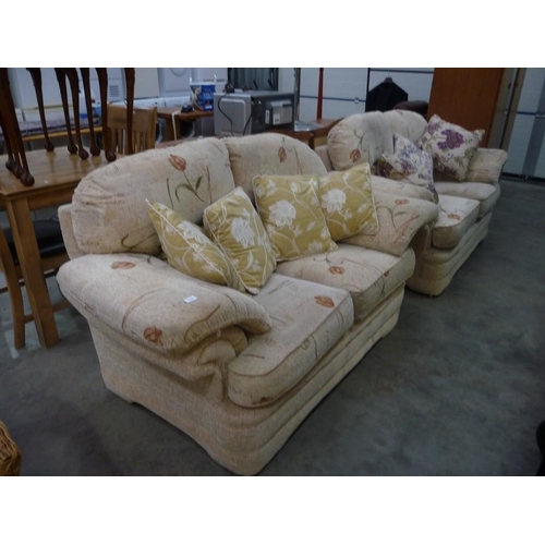 3566 - Pair of Fabric Two Seat Sofas