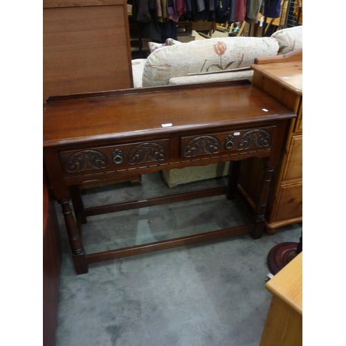 3574 - Oak Side Table with Drawers