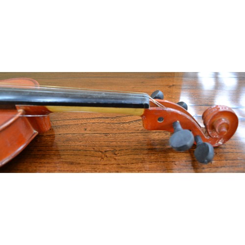 676 - Violin & Bow In Carry Case