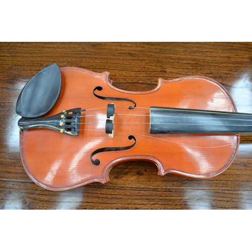 676 - Violin & Bow In Carry Case