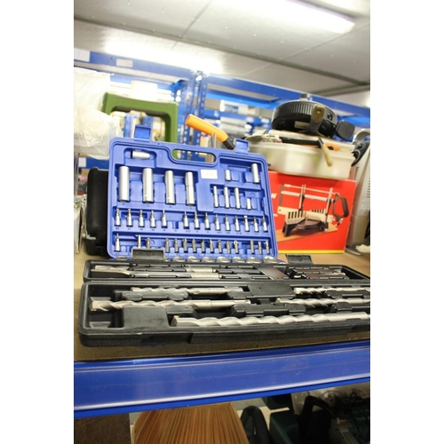 132 - Cased Set of Drill Bits and Socket Set