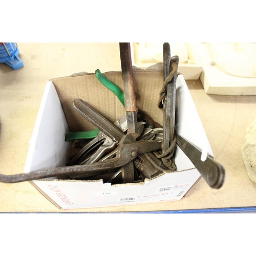 145 - Box of Cutting Shears and Wrenches