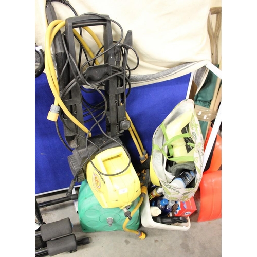 20 - Karcher B302 Power Washer, Hose Reel & Assorted Cleaning Accessories