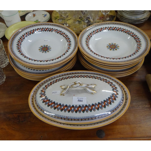 584 - Victorian Part Dinner Set