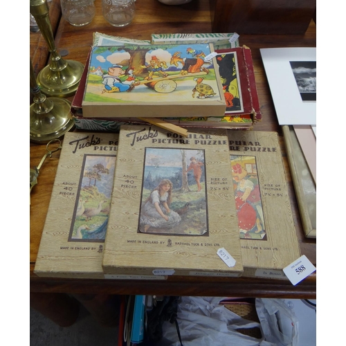 588 - Assorted Antique Jigsaw Puzzles