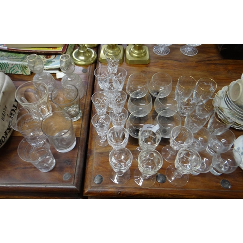 605 - Crystal Sherry Glasses, 1930's Glasses, Cut Glass Glasses, etc