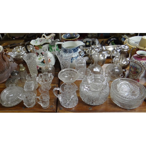 619 - Assorted Cut Glass - Decanters, Fruit Bowls, Jug, etc