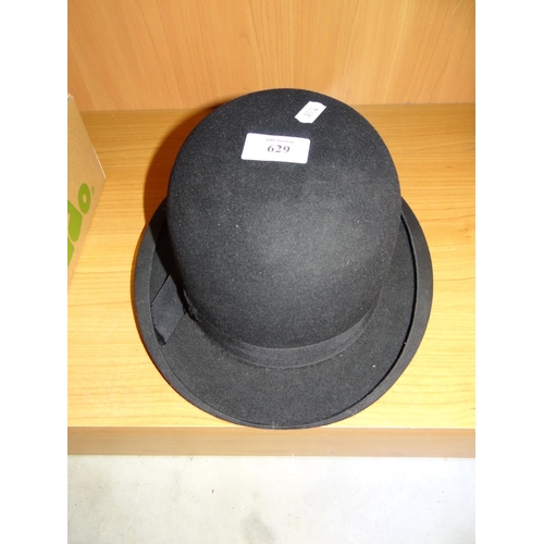 629 - Vintage Bowler Hat Size 6 3/4