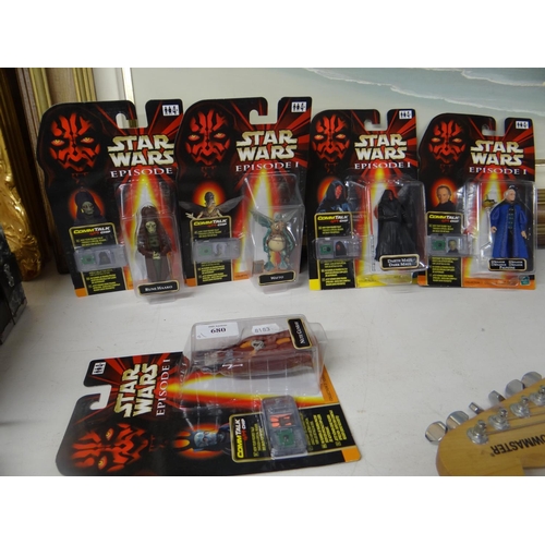 680 - Assorted Star Wars Figures in Original Boxes - Darth Maul, Palpatine, Watto, Rune Haako, Nute Gunray