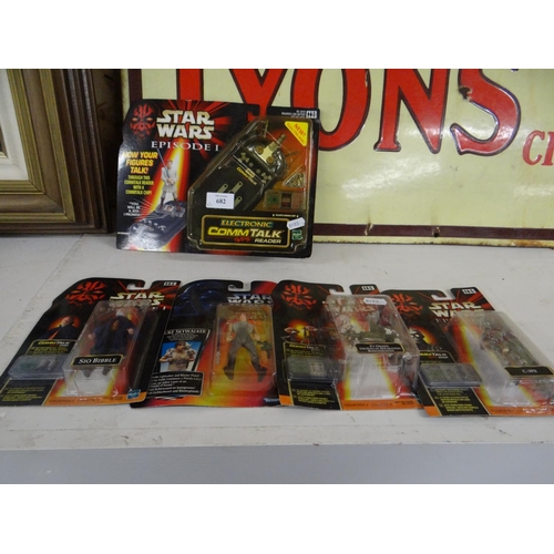 682 - Assorted Star Wars Figures in Original Boxes - C3PO, Pit Droids, Luke Skywalker, Sio Bibble, Electro... 