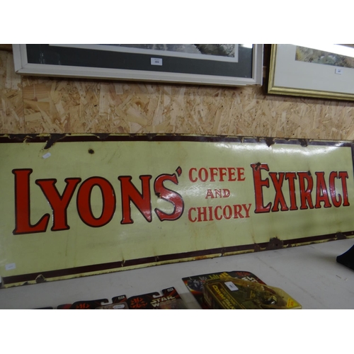 683 - Large Vintage Enamel Sign - Lyon's Extract