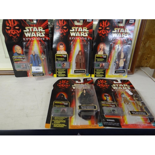 699 - Assorted Star Wars Figures in Original Boxes - Chancellor Velorum, Anakin Skywalker, Qui-Gon Jinn, O... 