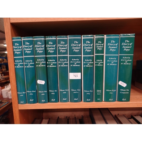 713 - Ten Volumes of The Diary of Samuel Pepys