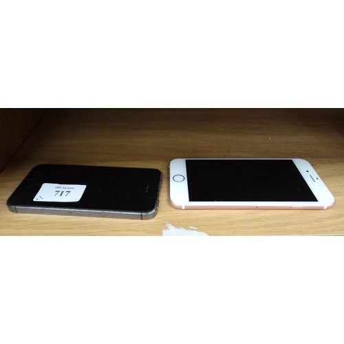 717 - Two iPhones (No Chargers. As Found)