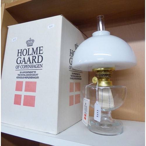 1154 - Holme Gaard Oil Lamp in Original Box - stands 36cm tall.
