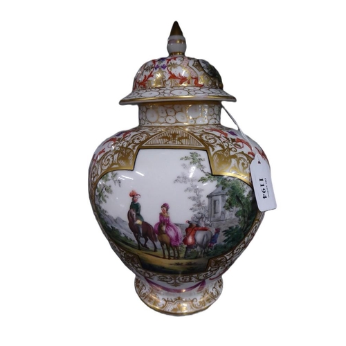 1194 - Augustus Rex Porcelain Jar & Cover, approx 30cm tall.