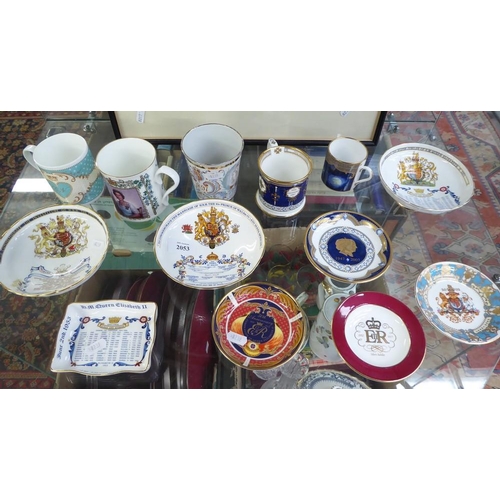 2053 - A Collection of Royal Commemorative China.