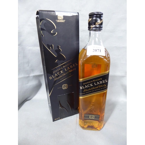 2071 - Bottle of Johnnie Walker Black Label Blended Scotch Whisky