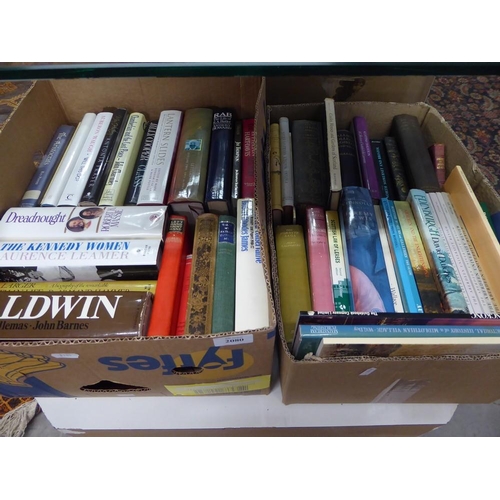 2080 - Two Boxes - Assorted Reference Books & Novels.