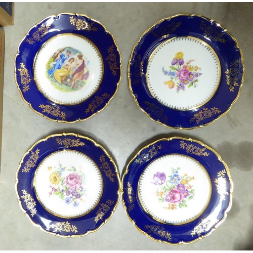 2120 - 4 Continental Hand Painted Plates