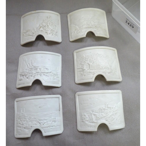 2429 - Six Antique Porcelain Lithopanes.