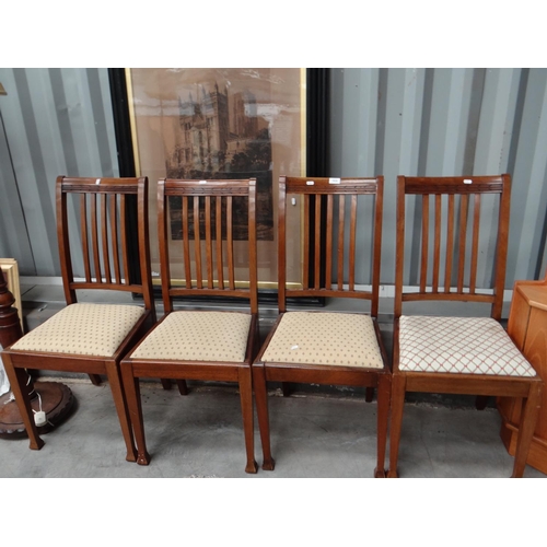 3028 - Set of 4 Edwardian Mahogany Dining Chairs