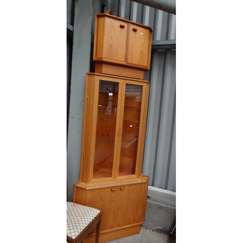 3029 - Two Teak Corner Cabinets