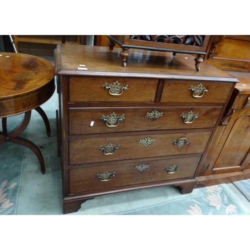 3056 - Victorian Mahogany 2 over 3 Drawer Chest
