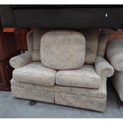3070 - G Plan Fabric 2 Seat Sofa & Matching Footstool