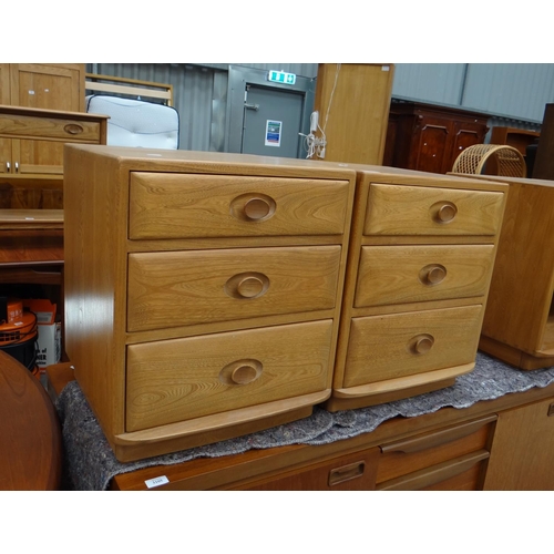 3104 - Pair of Ercol 3 Drawer Bedsides