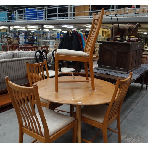 3141 - Ercol Drop Leaf Dining Table & 4 Chairs