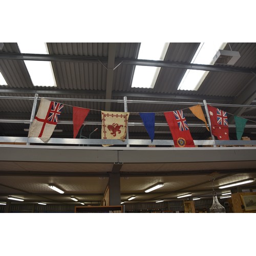 1460 - Vintage Bunting & Lion Rampant Flag - Lion Rampant Flag 93 x 150cm, bunting approx 10 metres long.