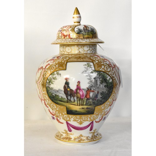 1194 - Augustus Rex Porcelain Jar & Cover, approx 30cm tall.