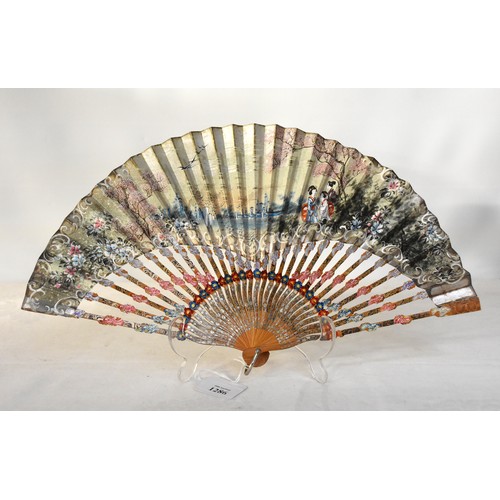 Japanese Handpainted Paper Fan.