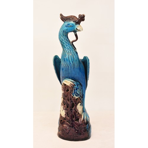 1474 - Chinese Glazed Pottery Hoho Bird, approx 35cm tall.