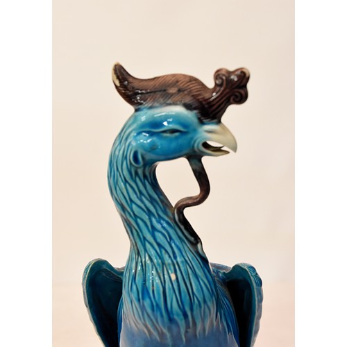 1474 - Chinese Glazed Pottery Hoho Bird, approx 35cm tall.