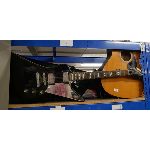 350 - Electric Guitar and Yamaha Acoustic Guitar F310