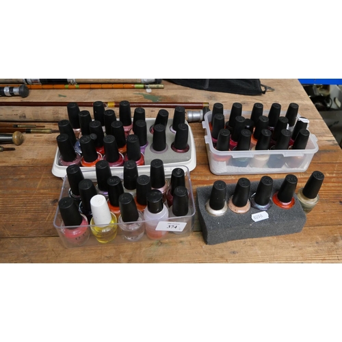 374 - 4 Trays of Assorted Opi Nail Polish