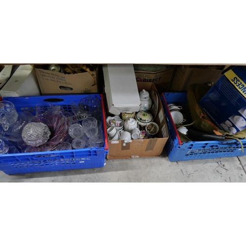 409 - 3 Boxes - Assorted China & Glass